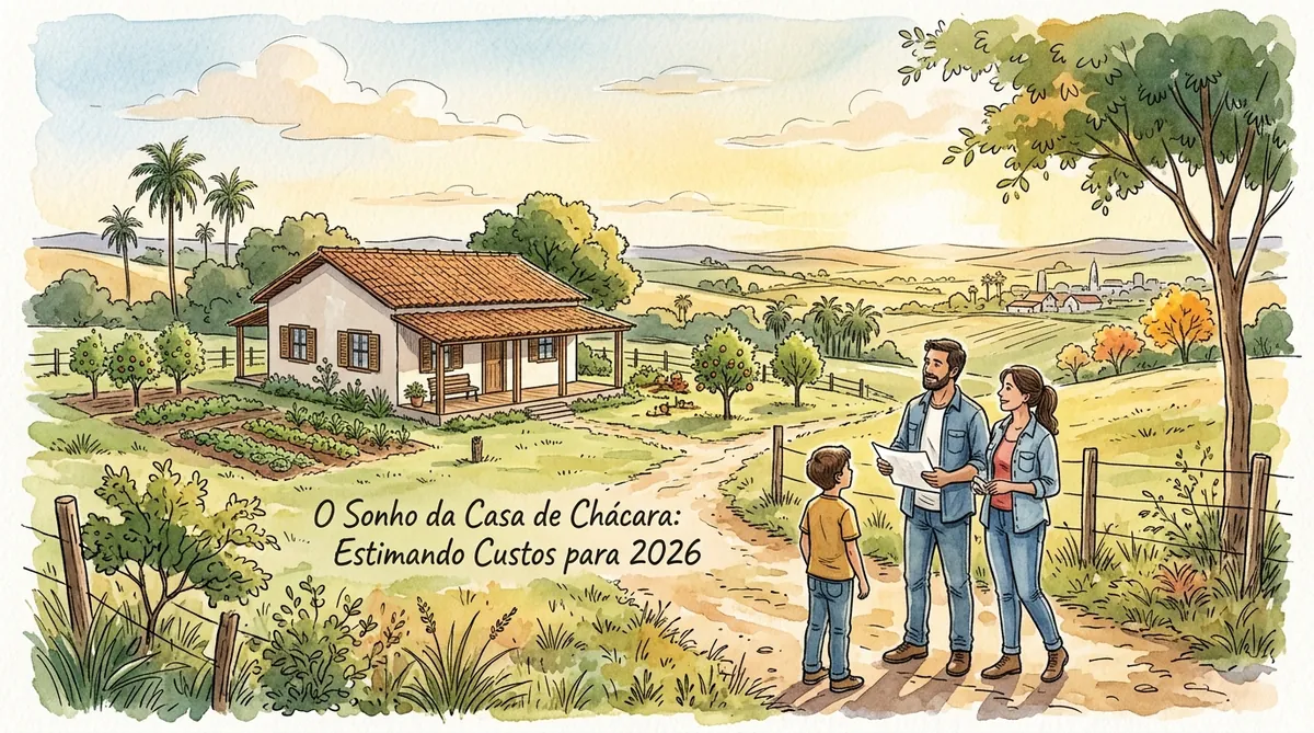 Quanto custa construir uma casa de chácara de 70m² — visao geral