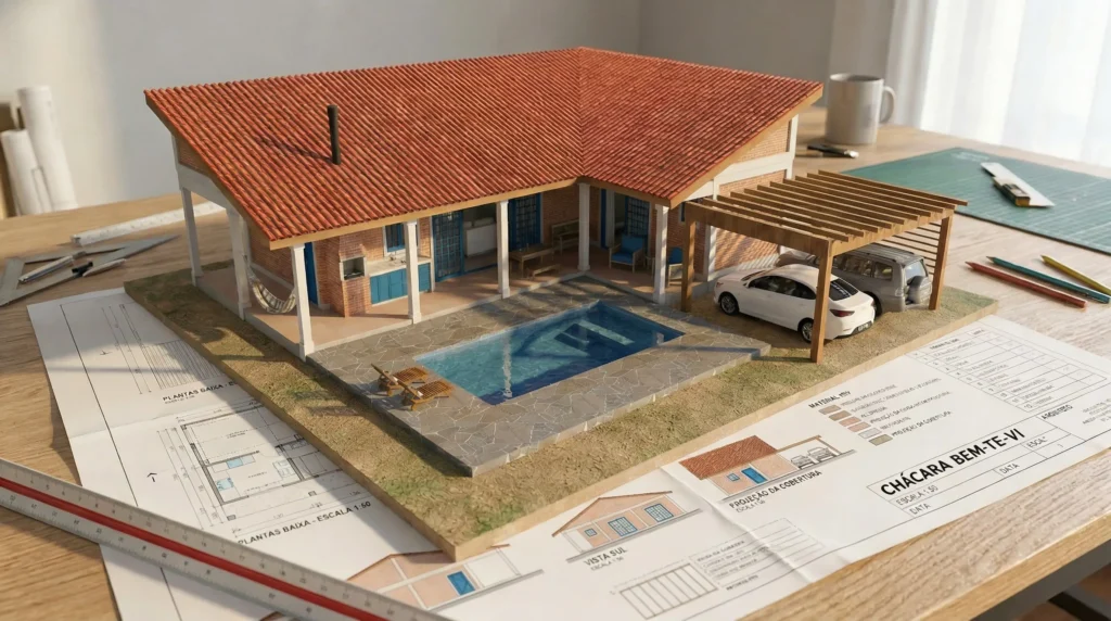 planta de 100m que deixa a construção sem desperdício na obra